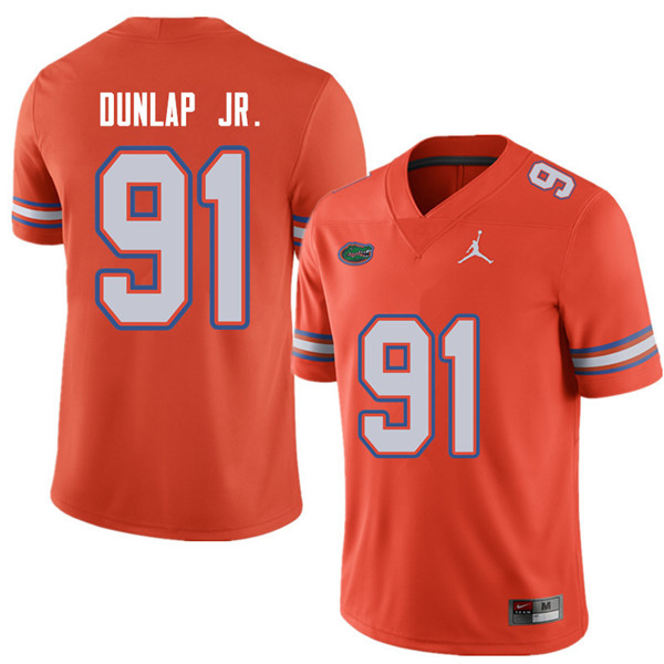 Jordan Brand Men #91 Marlon Dunlap Jr. Florida Gators College Football Jerseys Sale-Orange